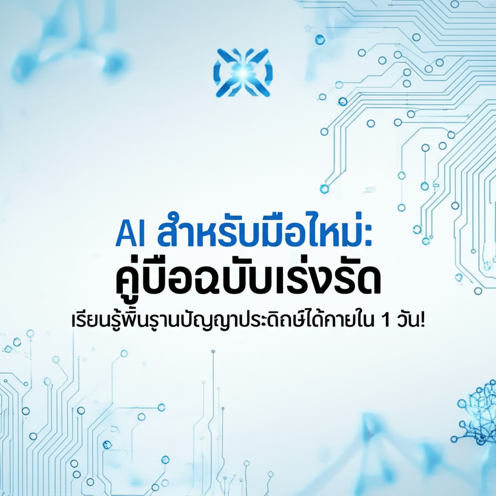 AI สำหรับมือใหม่: คู่มือฉบับเร่งรัด เรียนรู้พื้นฐานปัญญาประดิษฐ์ได้ภายใน 1 วัน!